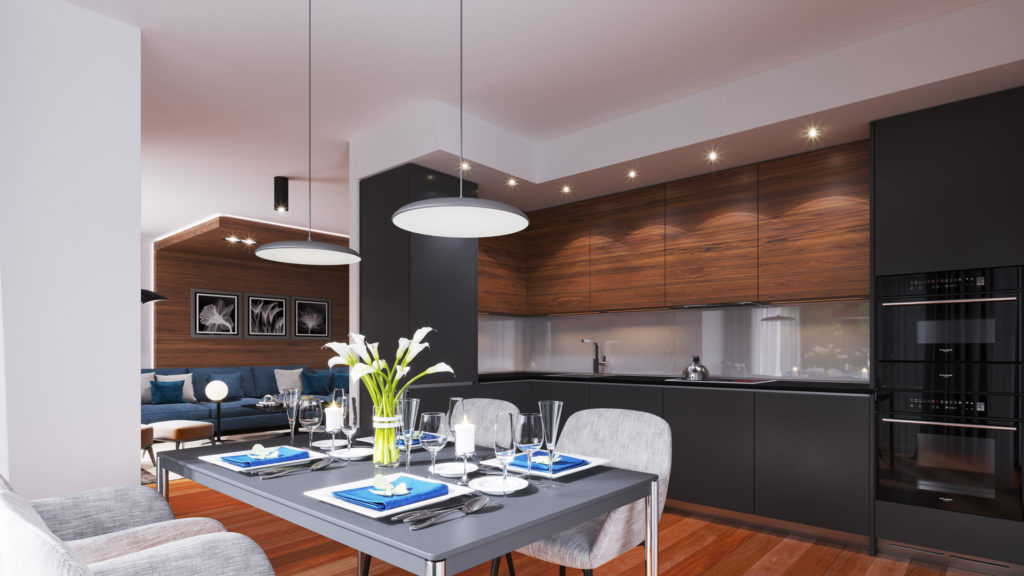 Interior design soggiorno e cucina open space 